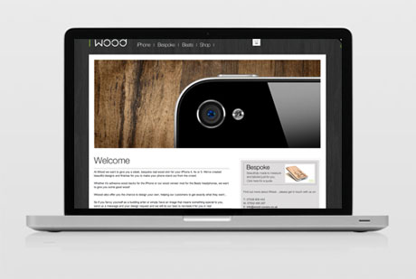Wolf Studios Web Design project. iWood